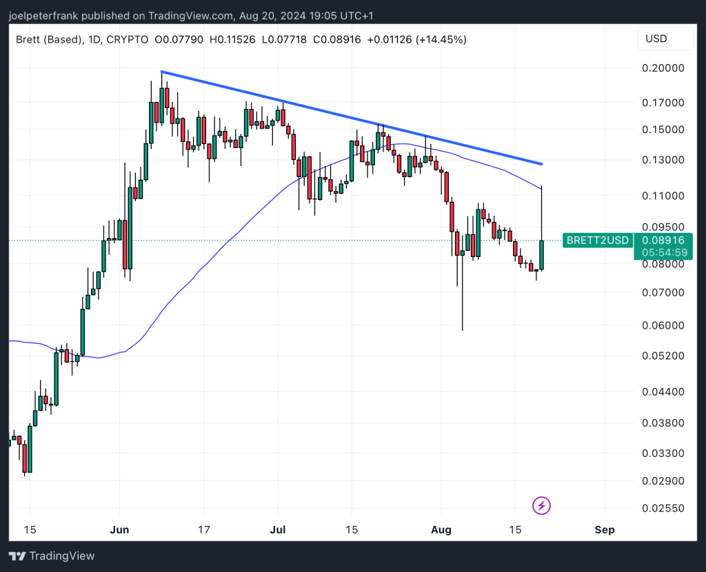 Top Crypto Performers Today - Brett, BitTorrent, dogwifhat 