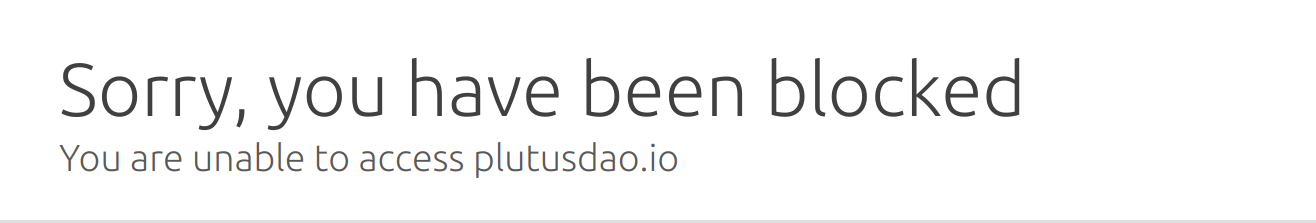 plutusdao blocked IP