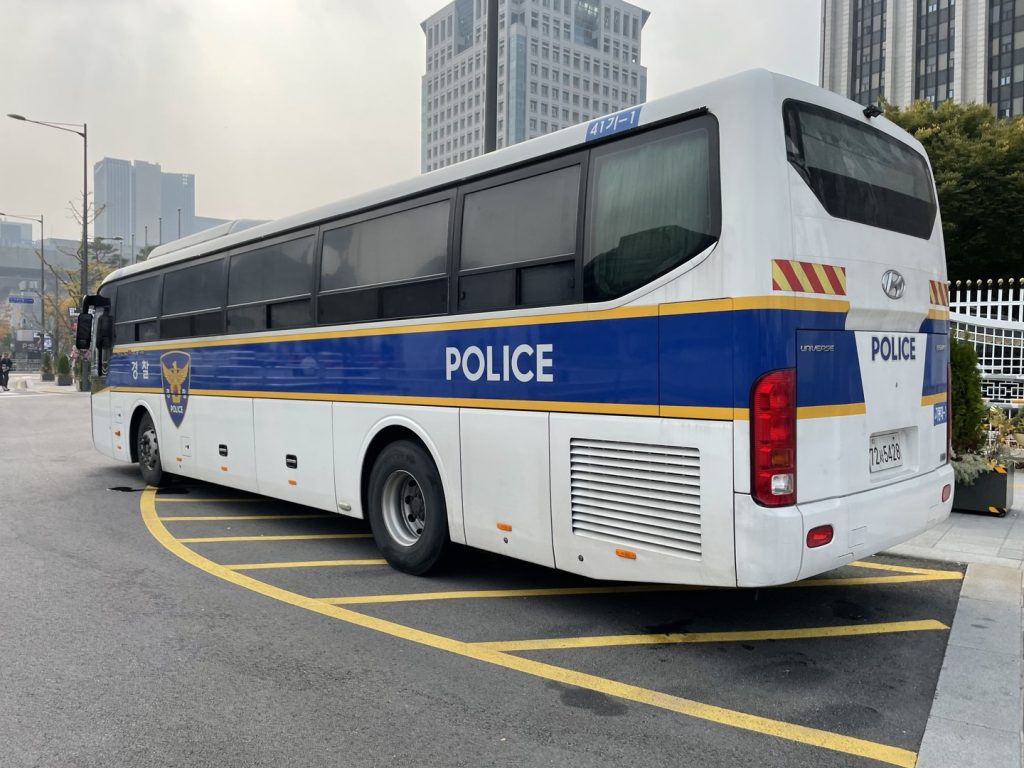 A South Korean police vehicle.