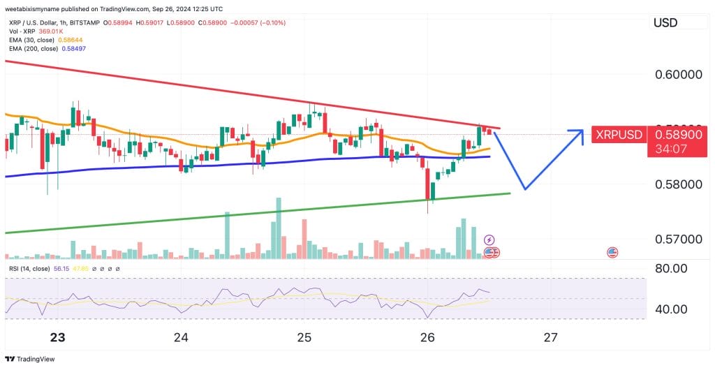 XRP price chart.