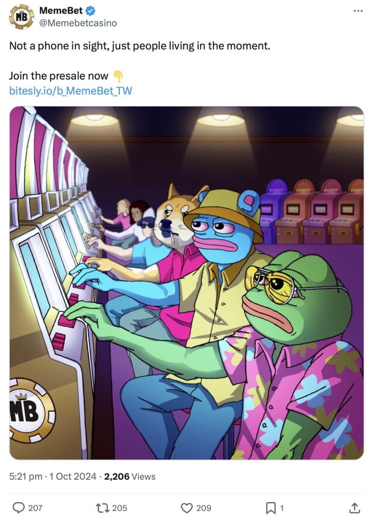 Memebet tweet.