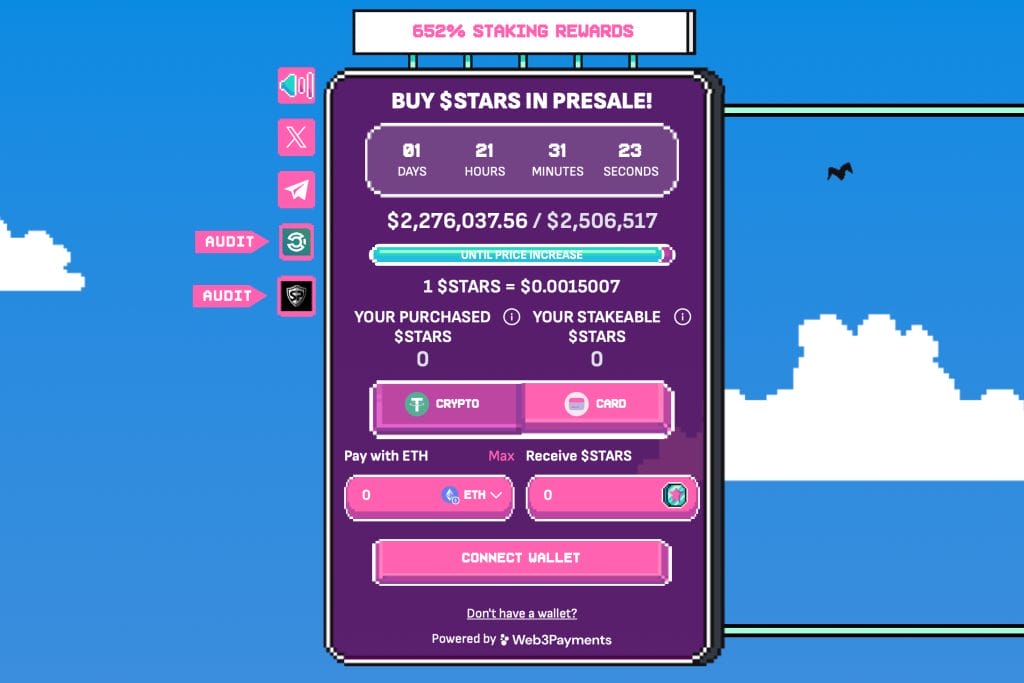 Crypto All-Stars presale ticker.