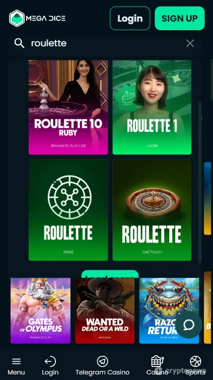 roulette games mobile