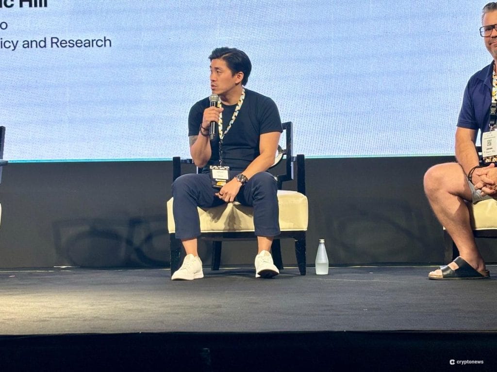 Lewis Han, head of staking sales at Coinbase, at the Staking Summit 2024, Bangkok, Thailand. 