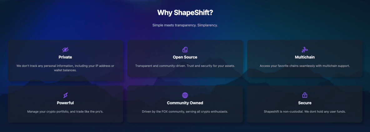 ShapeShift exchange
