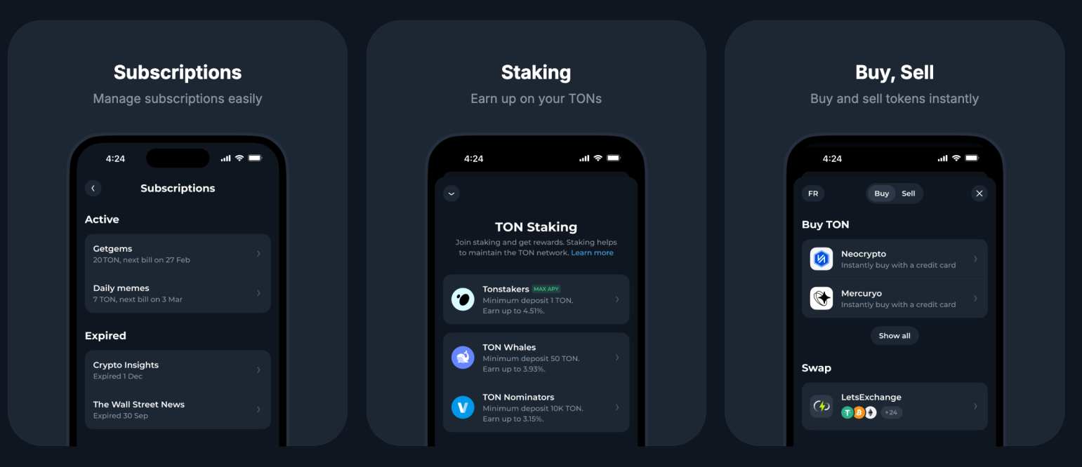 buy TON directly on Tonkeeper