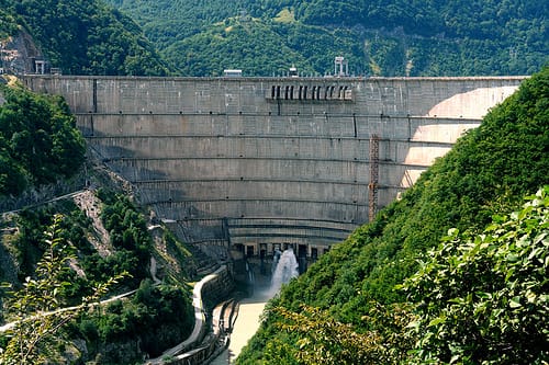 The Enguri Hydroelectric Power Station.