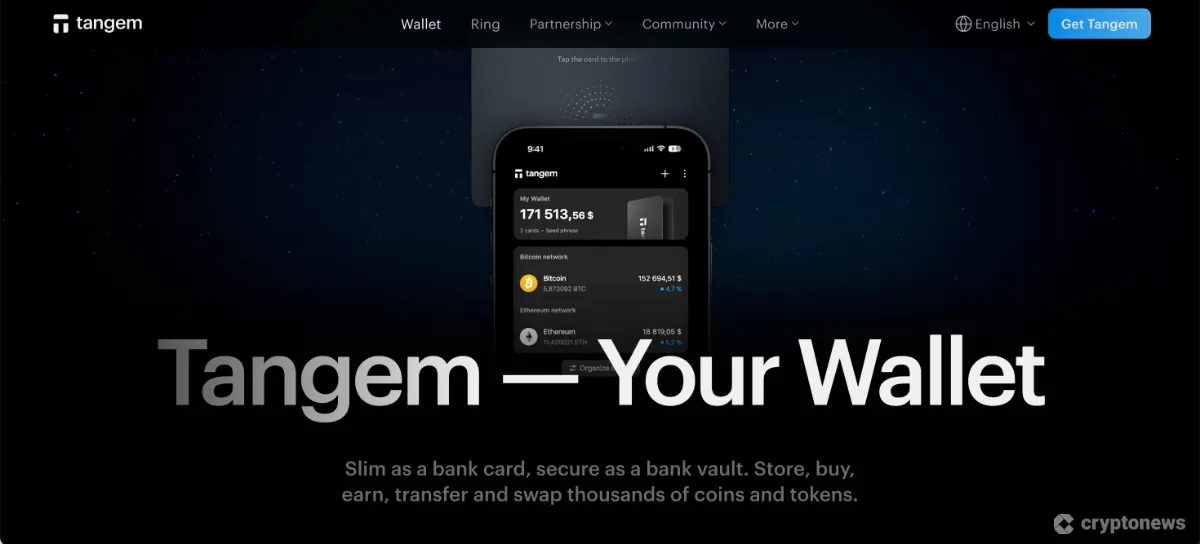 Tangem Homepage