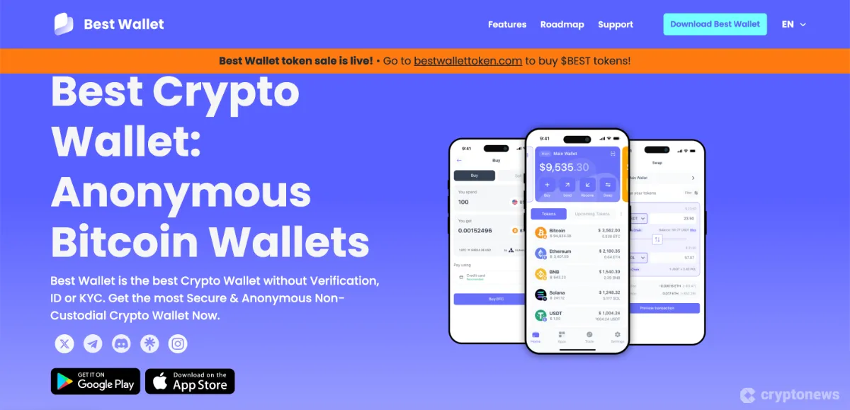 Best Wallet homepage