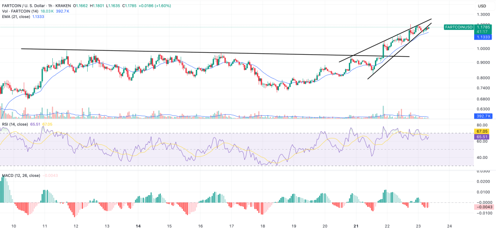 fartcoin price chart hourly
