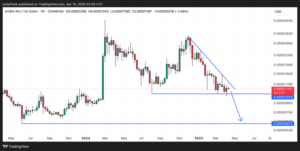 Shiba Inu (SHIB) Price Prediction - 50% Crash Coming?