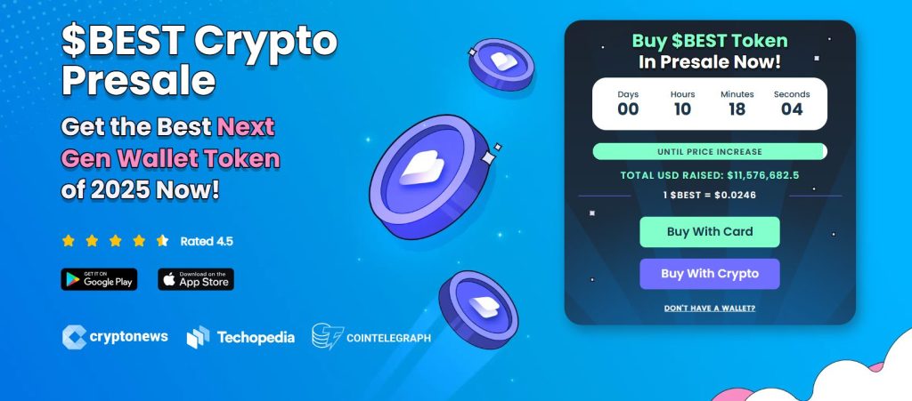 الصفحة الرئيسية لاكتتاب Best Wallet