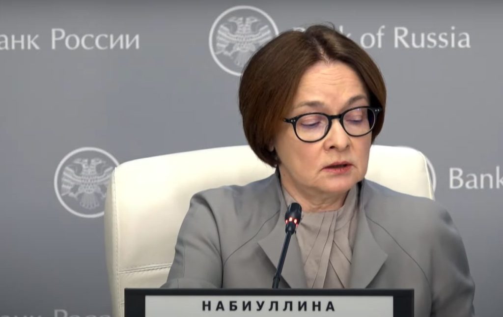 Elvira Nabiullina, Governor of the Russian Central Bank.