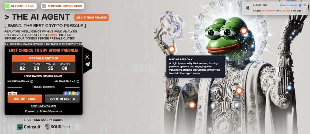واجهة اكتتاب MIND of Pepe وأبرز بياناته