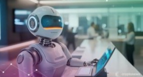 Centralized AI Crash by 2030 Could Send Crypto Reeling tekoäly kuvituksena robotti