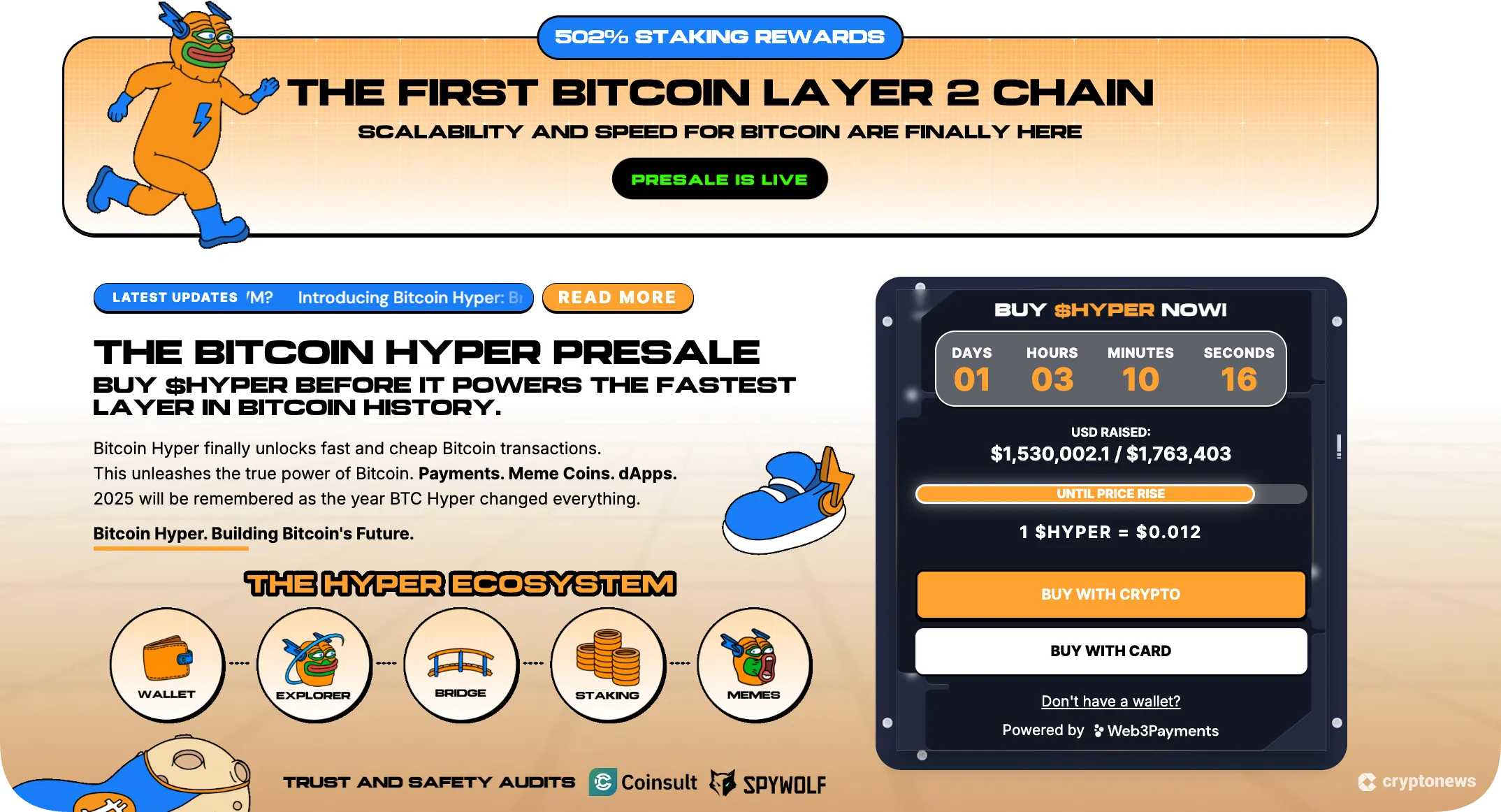 bitcoin hyper Bitcoin's First Layer 2 best crypto to buy during the bear market