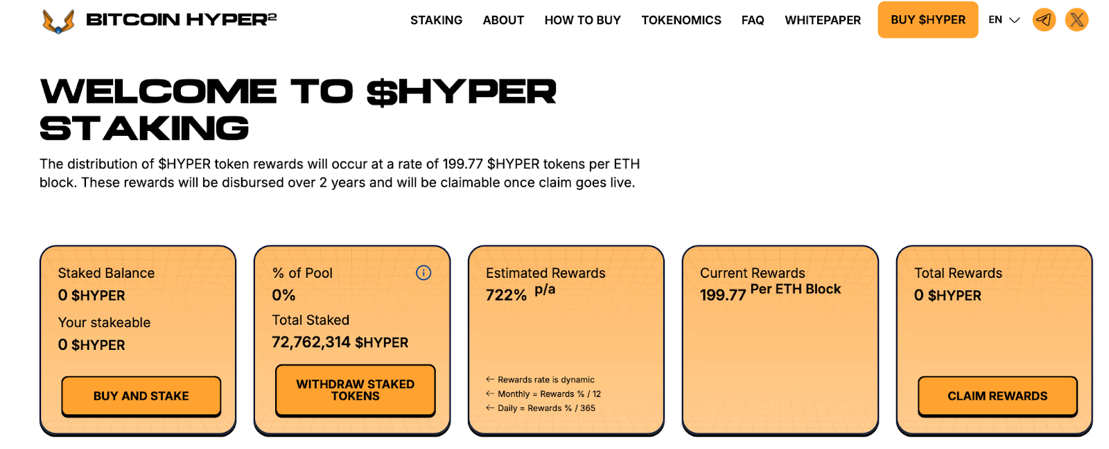 صفحة الرهن لمشروع Bitcoin Hyper