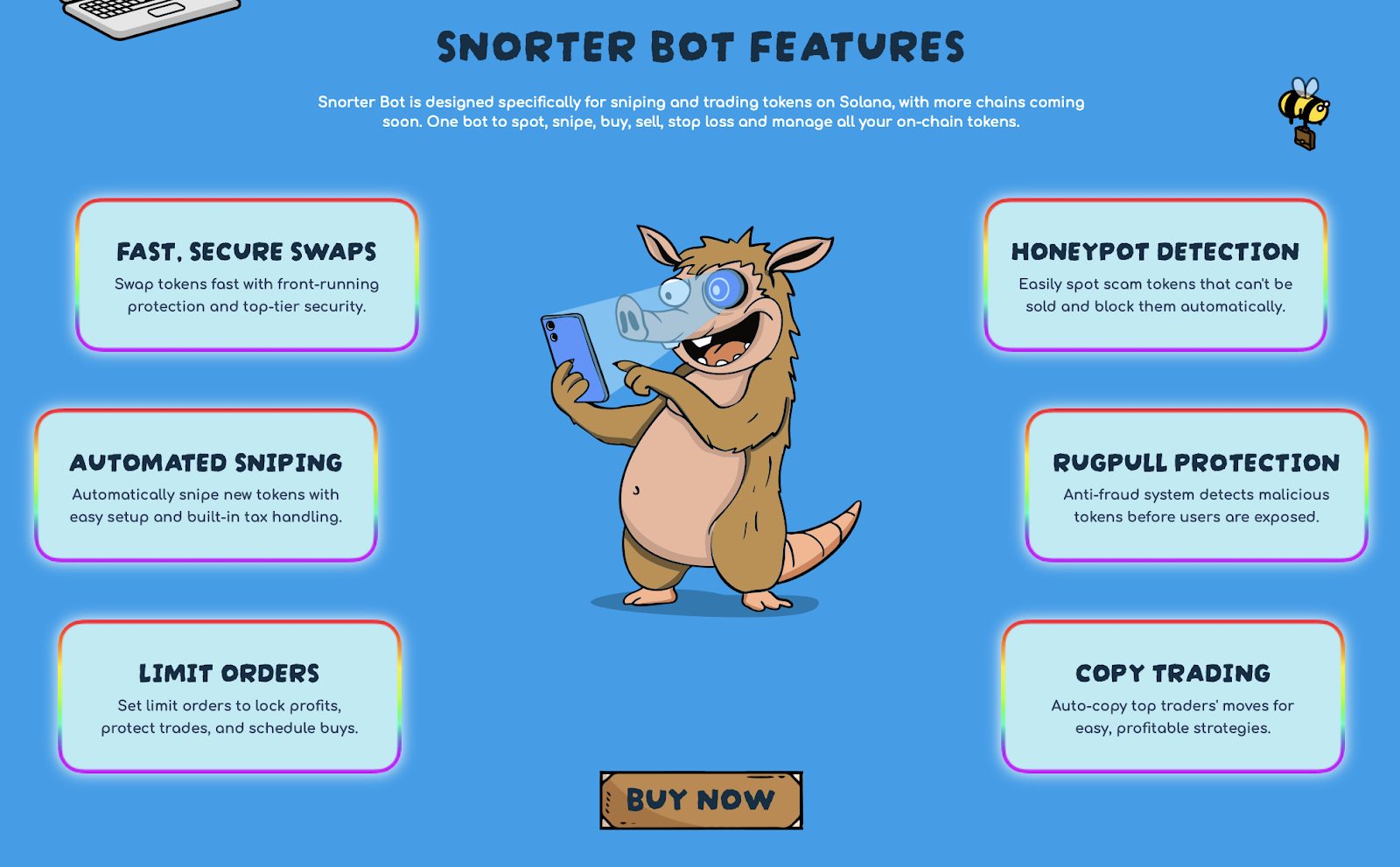 Promotional advertising shows the most important features