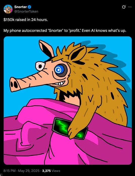حساب مشروع Snorter على منصة X