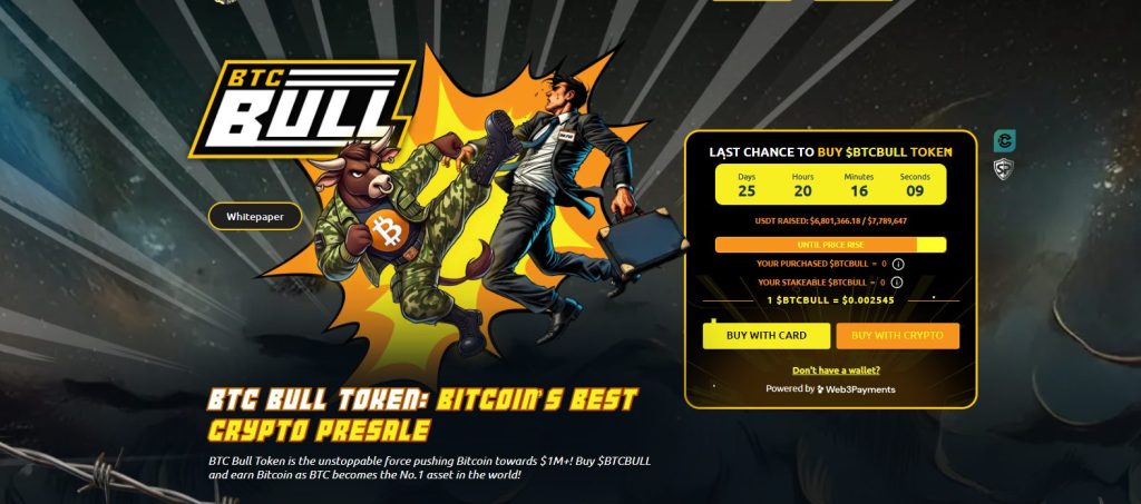 BTCBull user interface