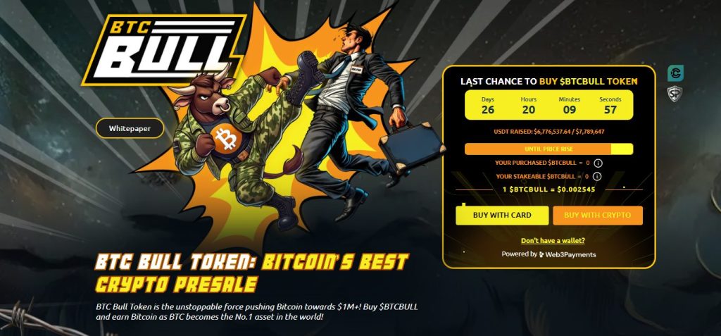 The BTCBLL subscription interface displays its most important data