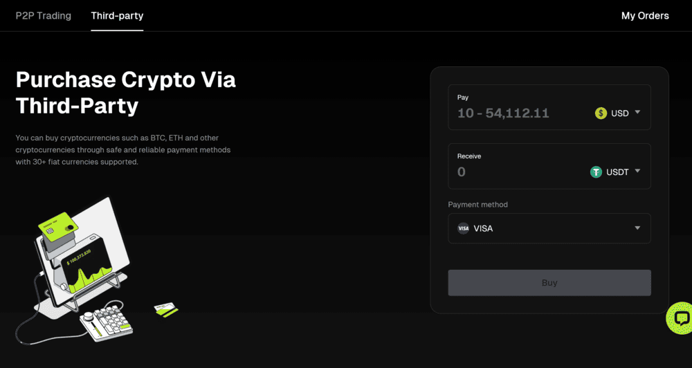 Bitunix Third-party Crypto Onramp