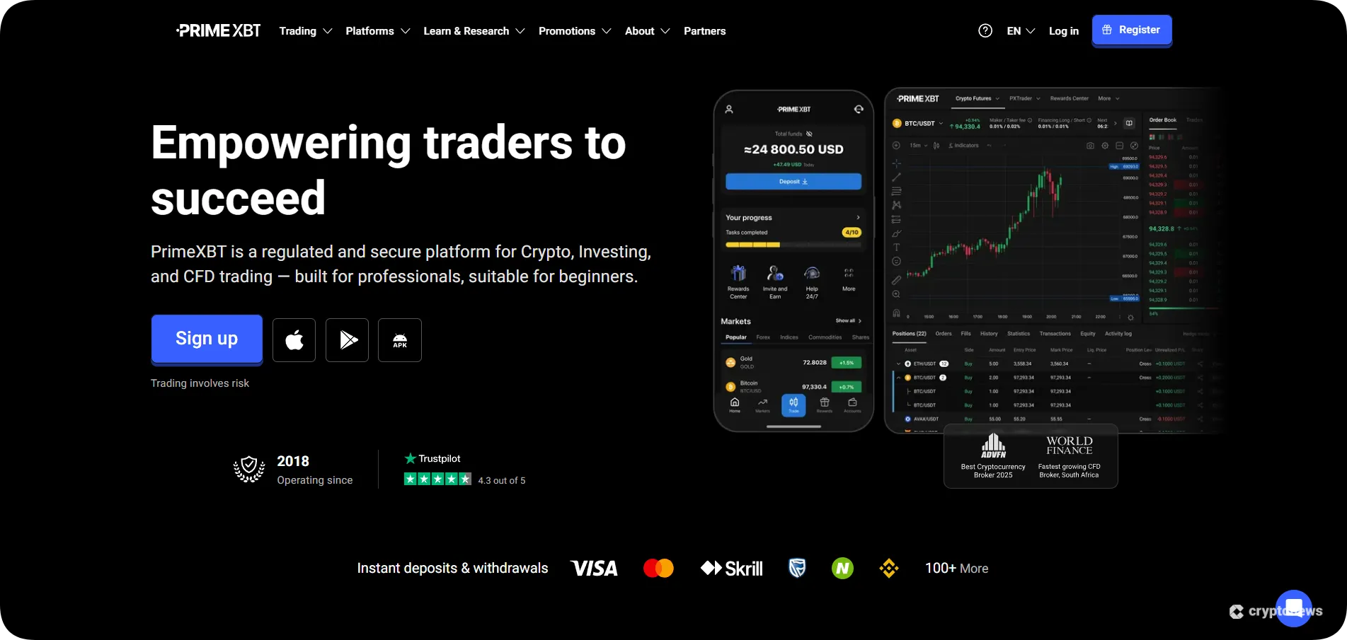 primexbt crypto trading platform