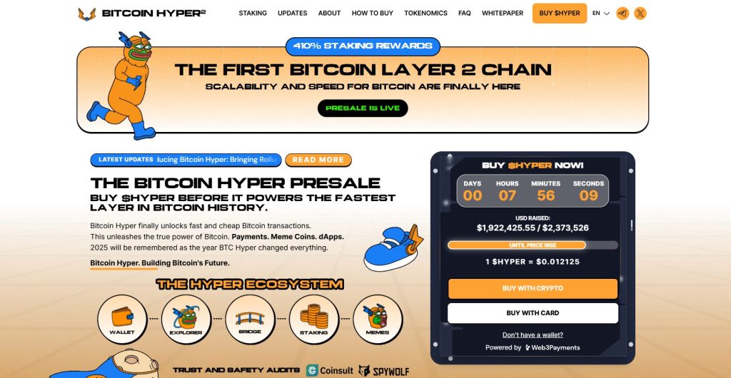 Bitcoin Hyper (HYPER) ön satış sayfası