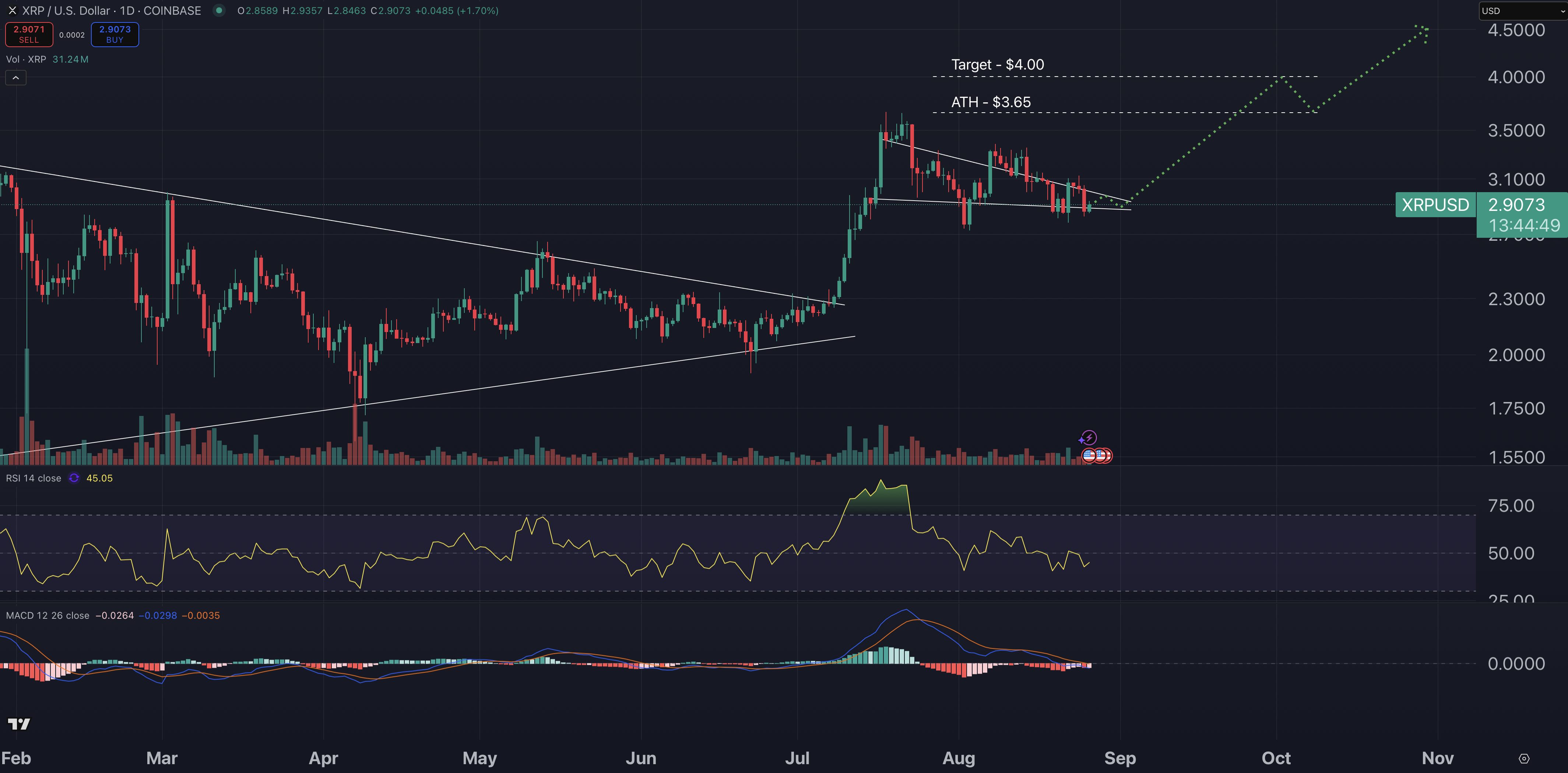 XRP fiyat grafiği