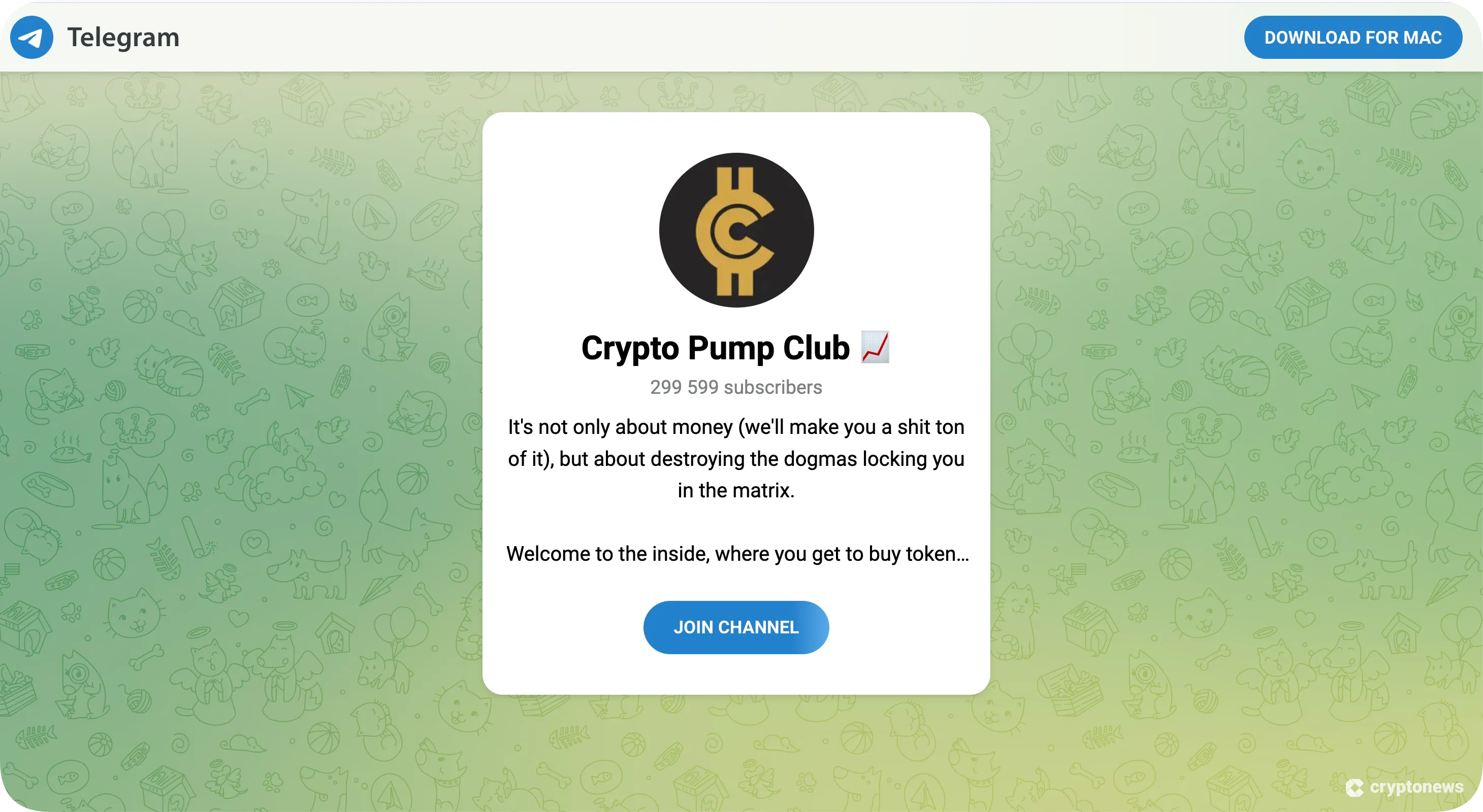 crypto pump telegram group