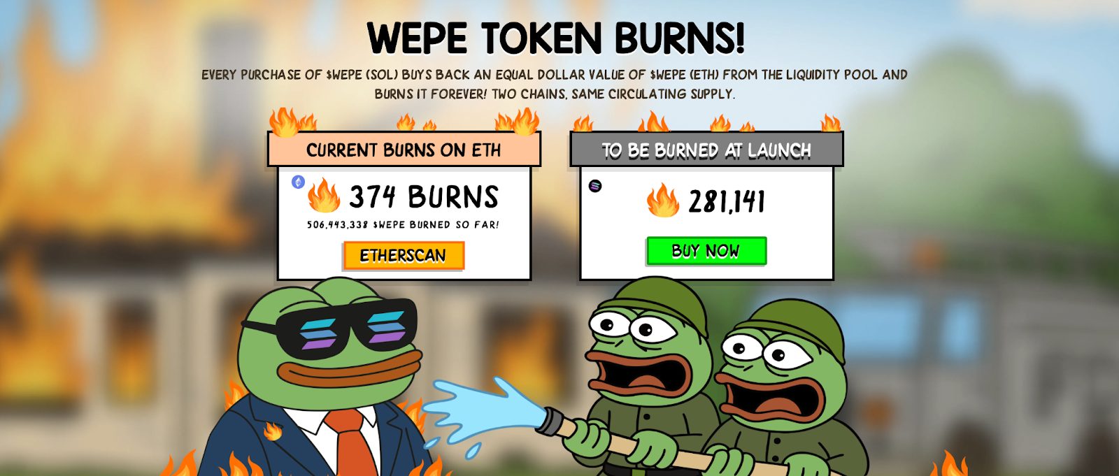 The characters of the currency of Wall Street Baby and some information on the burning mechanism