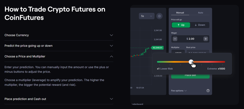 شرح لكيفية تداول عقود الكريبتو الآجلة عبر منصة CoinFutures