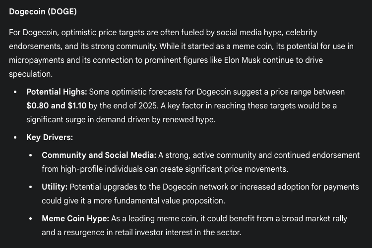 gemini ai predicts dogecoin