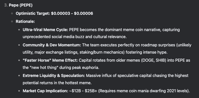 deepseek ai predicts pepe