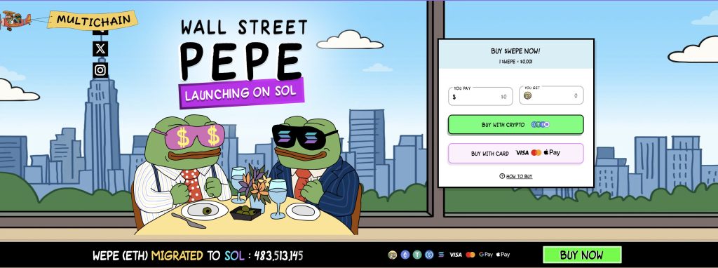 واجهة الوصول المبكر لعملة وول ستريت بيبي القائمة على بلوكتشين سولانا