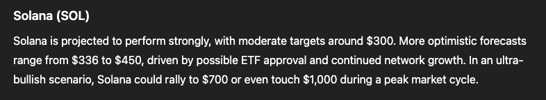 The expectations of the Chatppt model to make the price of the Solana currency at the end of the year