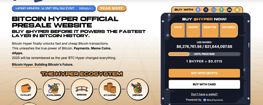The House of the Bitcoin Hyper Project site includes an overview of the project and the subscription tool