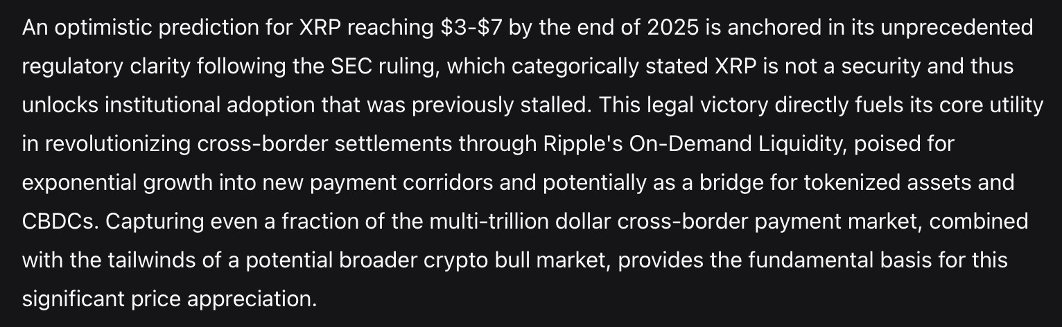 DeepSeek AI predicts XRP price.