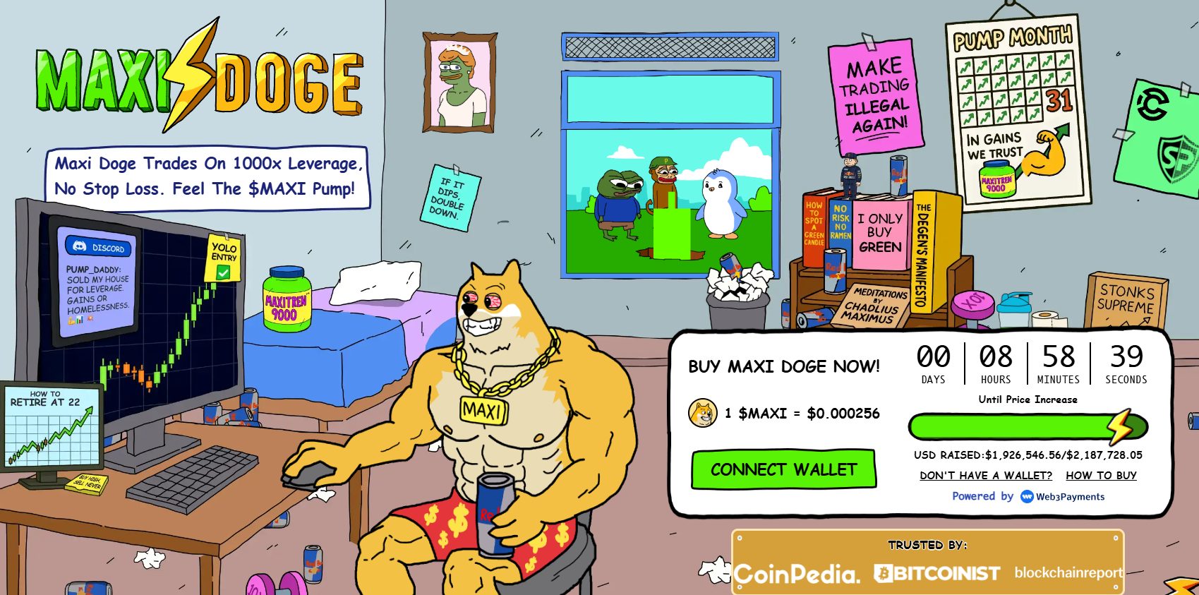 Maxi Doge ön satış sayfası.