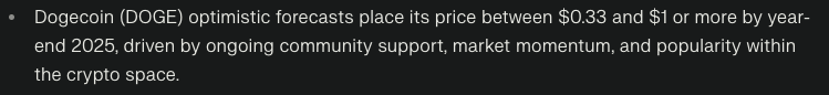 perplexity ai predicts doge