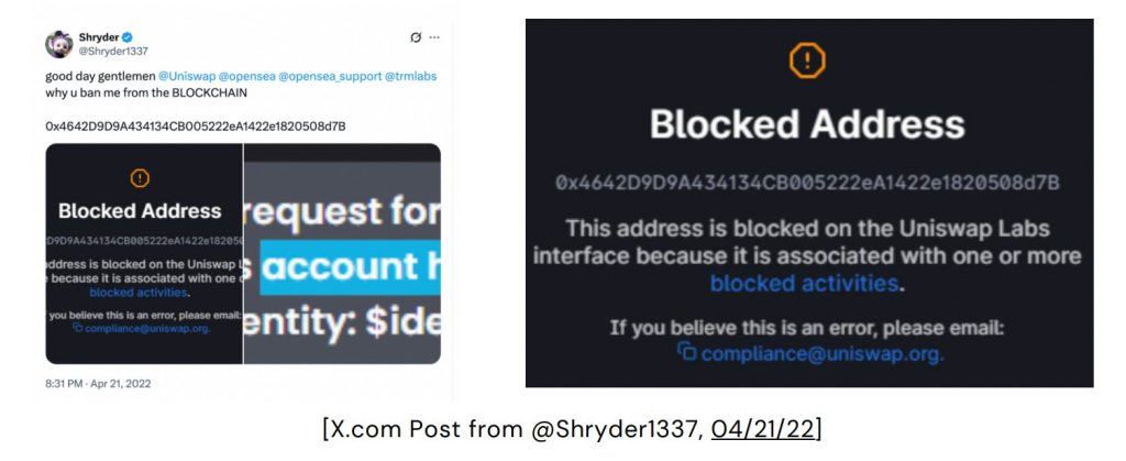 A tweet to calculate @ shryder1337 claims to be prohibited by certain chipto platforms