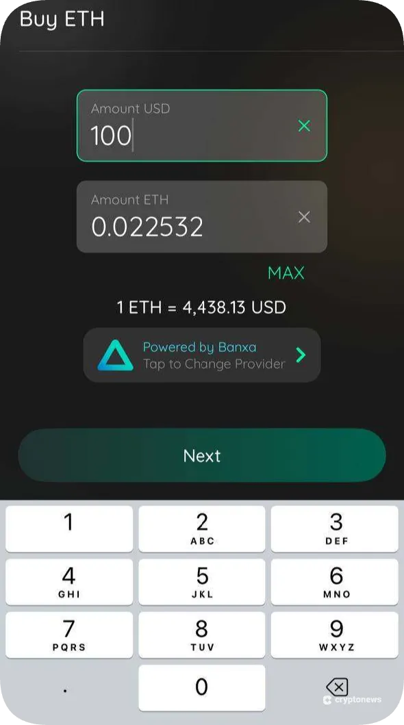 Deposit Crypto on edge wallet