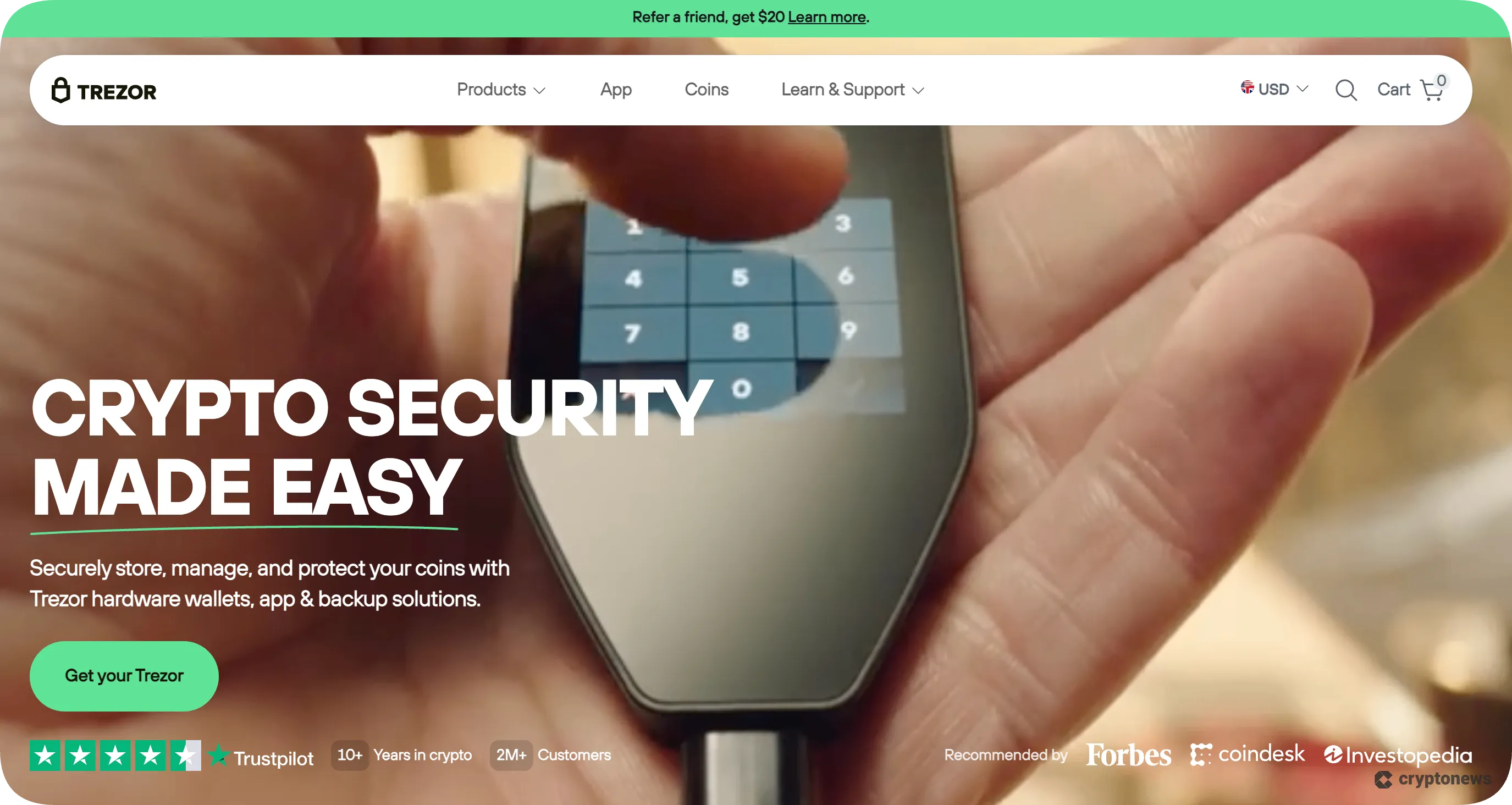 Trezor is the Best Hardware Wallet UK for Long-Term Holders