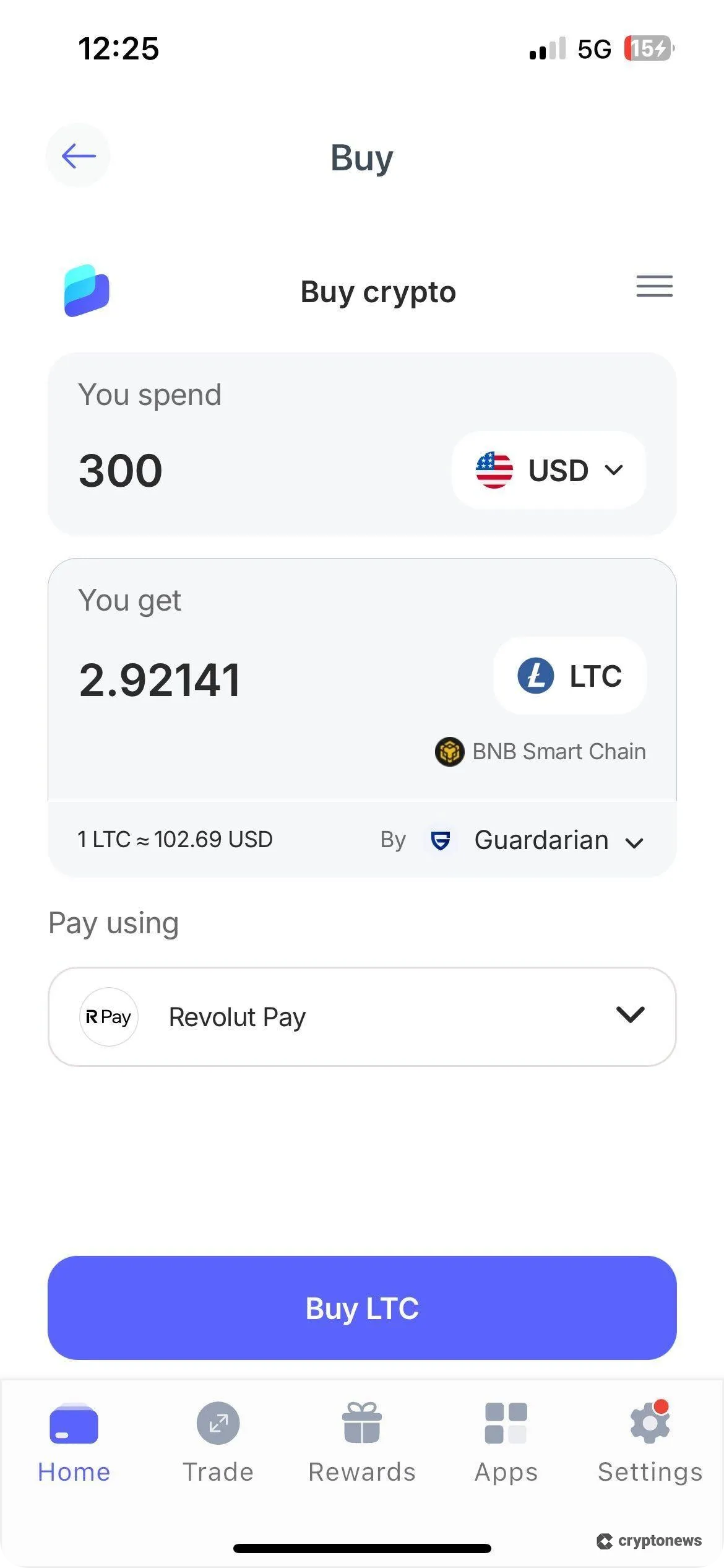 buy litecoin on best wallet