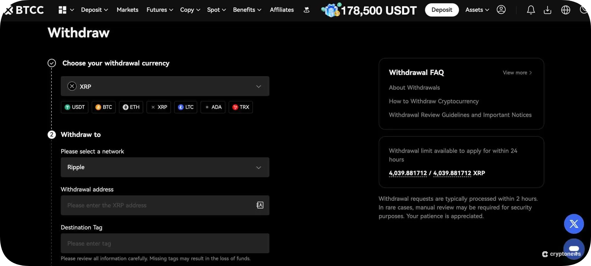 BTC Withdrawal