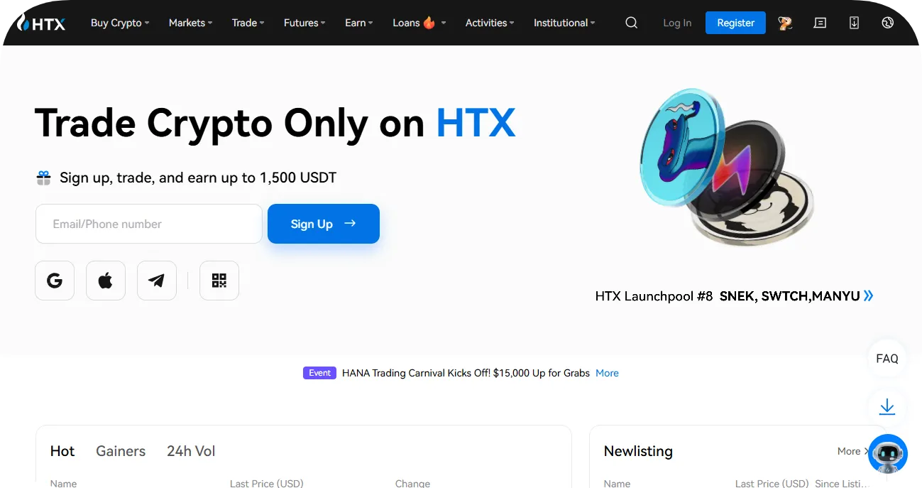 HTX home page