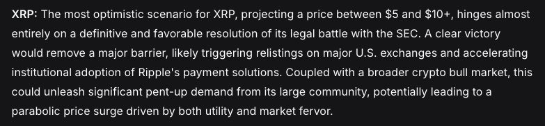 Deepseek'ten xrp tahmini