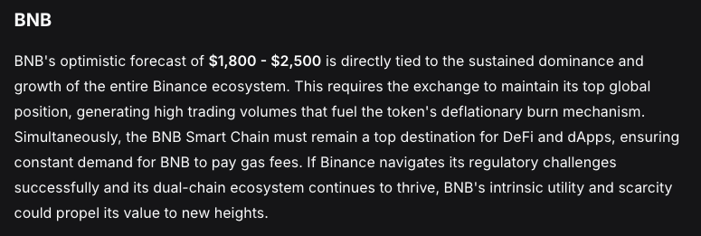 Explanation of the Binance coin project according to DeepSeek's answer