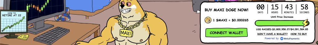 Maxi Doge Coin Website User Interface