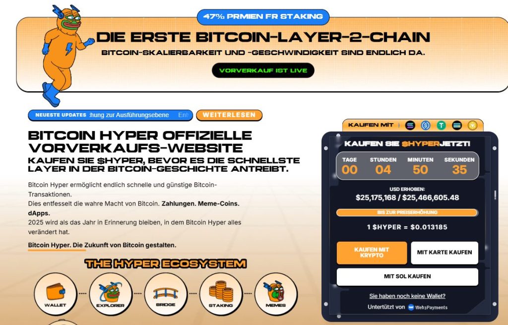 Bitcoin Hyper IPO Interface and Project Overview